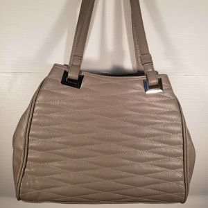 Jones New York shoulder Bag leather 2 zipper compartments shoulder handbag NY